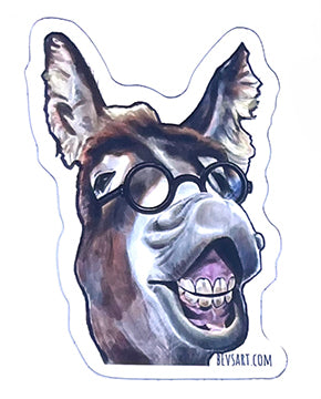Laughing Donkey Sticker