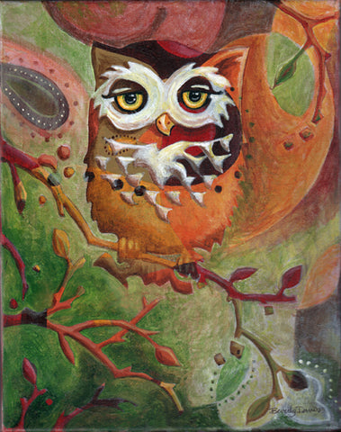 Paisley Owl Print