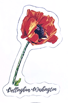 Bellingham Washington Poppy Sticker